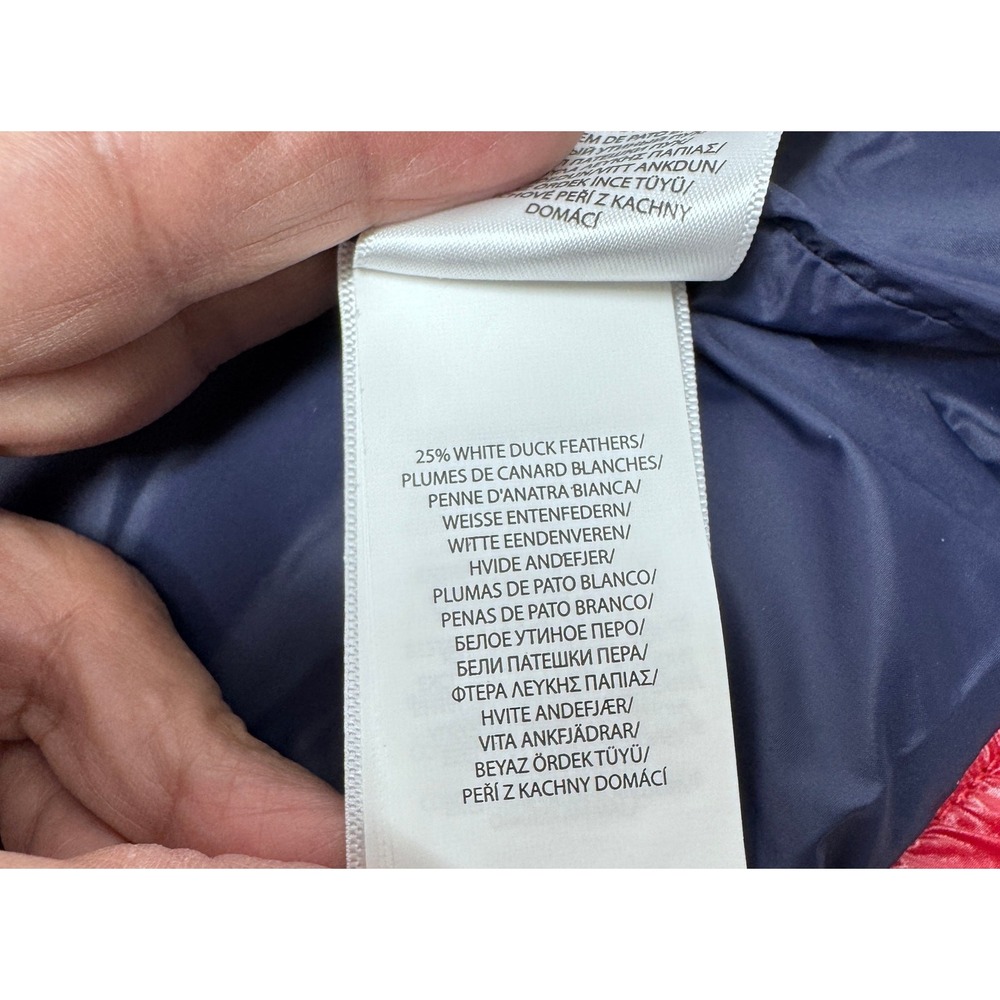 Ralph Lauren Puffer Jacket Girls Red Hooded Down Coat 6 Months - Picture 9 of 9